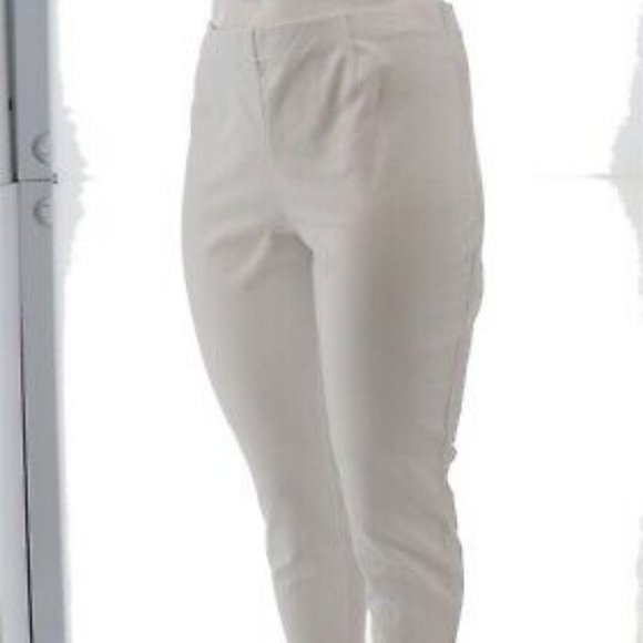 NWT WOMEN WITH CONTROL EVERYDAY WAIST ANKLE PANTS WHITE PXXS, PXS - Picture 3 of 11